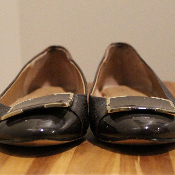 Talbots Brown Embossed Ballet FLats - Sz 8.5 M - Picture 2 of 7